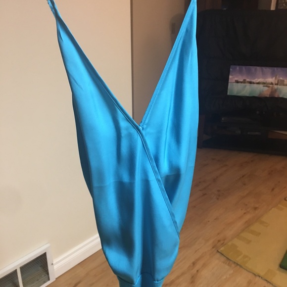 Bebe blue halter top, size small. - Picture 2 of 5